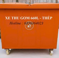 Xe thép 660 lit nắp kín
