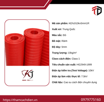 1 Thảm Cách Điện Kenji 10kv Dày 5mm Rãnh Màu Đỏ