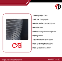 Thảm Cách Điện CG-JYD 25KV Mặt Rãnh