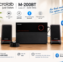 Loa bluetooth 2.1 Microlab M200BT  Đen  New / 2.1 - 40W RMS
