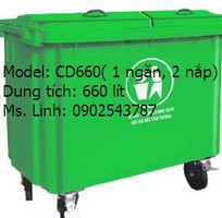 5 Thùng rác công nghiệp 120 lít, thùng chứa rác thải công nghiệp