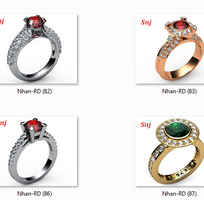 1 SNJ nơi đặt nhẫn cưới đẹp cao cấp, trang sức bạc, vàng 14K 18K theo mẫu yêu cầu