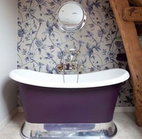 9 Phòng tắm cổ điển với giấy dán tường phong cách vintage