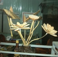 1 Bình  hoa  sen cá  chép  bằng  gỗ  rất  đẹp