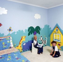 4 Những mẫu tranh dán tường đáng yêu cho phòng trẻ em