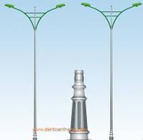 12 Cột đèn chiếu sáng, chóa đèn cao áp, vật tư đi kèm