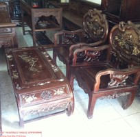 7 Cần bán sập gụ - tủ chè - bàn ghế đồng kỵ gỗ Gõ loại to - trường kỷ - Lục Bình gỗ LIM 1m92 x 0.54m