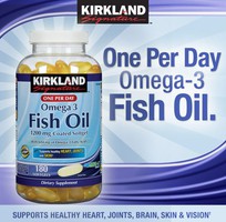2 Dầu cá Fish Oil Omega-3 1200mg 180v Glucosamine 375v Kirkland hàng Mỹ xách tay chính hãng