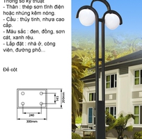 4 Trụ đèn trang trí sân vườn 2 đến 50 bóng giá rẻ, thiết kế miễn phí