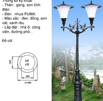 6 Trụ đèn trang trí sân vườn 2 đến 50 bóng giá rẻ, thiết kế miễn phí