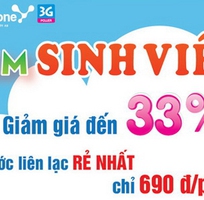 2 Bán sim Tân Sinh viên Vina 10 số đk 3G 25k giá rẻ nhất hải phòng LH 0934338020