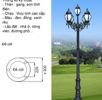 3 Trụ đèn trang trí sân vườn 1 đến 50 bóng