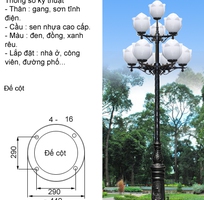 10 Trụ đèn trang trí sân vườn 1 đến 50 bóng