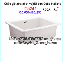 Chậu giặt Cotto C2800 treo tường,chậu rửa Cotto đặt bàn C5241