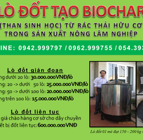 Lò đốt sản xuất Biochar  Than Sinh học