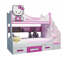6 Giường ngủ Hello Kitty đáng yêu, bàn học Hello Kitty, Nội thất Cát Đằng