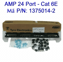 Patch Panel AMP, 24 Port, Chính hãng Cat 6E, Patch Panel C5 - 24 Port, Nhân liền, chân đồng