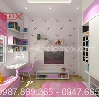 Thiết kế phòng ngủ trẻ em màu hồng - pmax