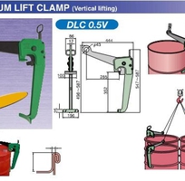 Kẹp thùng phuy DLC0.5V   Lift clamp Drum Supertool   Japan