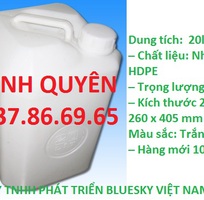 9 Can nhựa đựng hóa chất, can nhựa cũ mới 10l, 20l ,30l giá ưu đãi nhất