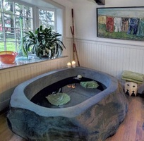 1 Phá cách với thiết kế bồn tắm bằng đá tự nhiên
