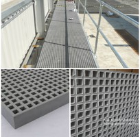 Tấm sàn grating, bậc thang chống trượt frp, nắp mương thoát nước composite