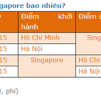Giá vé máy bay đi Singapore bao nhiêu    Tigerair Việt Mỹ
