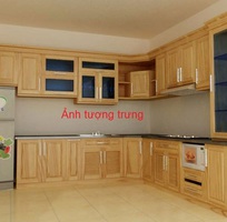 Tủ bếp gỗ tự nhiên tràm bông vàng