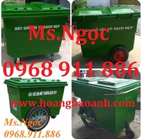 3 Giá thùng rác 660l nhựa HDPE, thùng rác 660l, 1000l nhựa composite