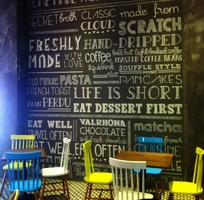 2 Vẽ chữ Typography - cách thức vẽ tranh tường đẹp nhất, rẻ nhất cho quán cafe