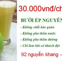 1 Nước bưởi ép nguyên chất 30k/chai 350ml tại 92 Nguyễn Khang - Hà Nội