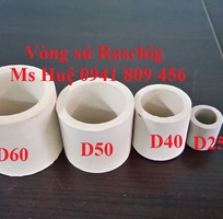 2 Vòng sứ xử lý khí thải, Đệm Ceramic, Đệm sứ, vòng sứ Raschig, ống sứ Raschig