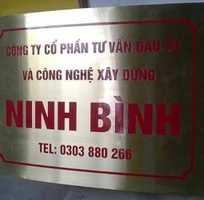 3 Nhận làm biển inox - biển đồng ăn mòn giá rẻ tại Ninh Bình 1.200.000vnđ