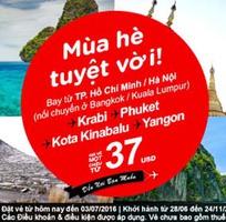 AirAsia khuyến mại  Mùa hè tuyệt vời  với giá vé từ 37USD