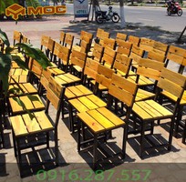 4 Đóng bàn ghế khung sắt mặt gỗ giá rẻ Đà Nẵng