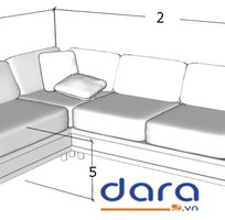 1 Sofa cao cấp màu xám trắng DARSP28