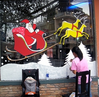 3 Vẽ kính, vẽ tranh kính Noel 2016 giá rẻ Hố Chí Minh.
