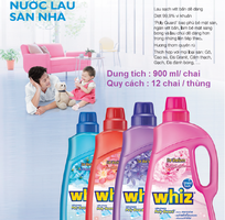 3 Nước lau sàn Whiz - Nước tẩy toilet, nhà tắm, bồn cầu VIXOL- Nước giặt xả vải Hygiene - Thái Lan