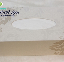 Hộp khăn giấy lụa cao cấp Soft Life HKM03