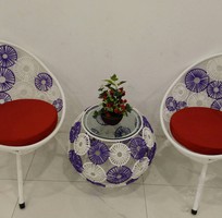 3 Ghế ban công mây nhựa, ghế ngồi thư giãn đọc sách nhỏ gọn xinh xắn ấn tượng
