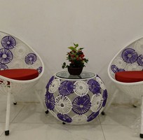 4 Ghế ban công mây nhựa, ghế ngồi thư giãn đọc sách nhỏ gọn xinh xắn ấn tượng