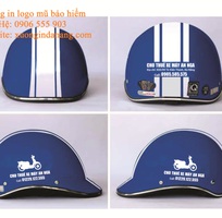Xưởng sản xuất in ấn logo mũ bảo hiểm tại Quảng Ngãi