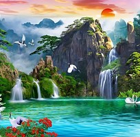 Gạch tranh 3d phong cảnh Gạch tranh 3d phong cảnh