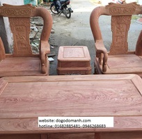 1 Bộ bàn ghế minh quốc triện gỗ hương đá
