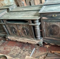 2 Kệ Tivi Cột Nho Gỗ Mun