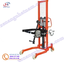 Xe nâng thùng phuy, xe nâng quay đổ, di chuyển phuy