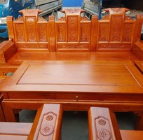 2 Bộ bàn ghế âu á hộp kiểu cuốn thư gỗ hương đá