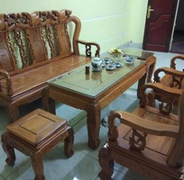 3 Bộ bàn ghế trạm khắc Minh quốc đào gỗ gõ đỏ cột 10 và cột 12
