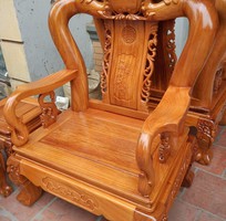 7 Bộ bàn ghế trạm khắc Minh quốc đào gỗ gõ đỏ cột 10 và cột 12