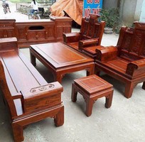 4 Bộ Bàn Ghế Âu Á Hộp Kiểu Cuốn Thư Gỗ Hương Vân Bộ 2m2 và 2m4